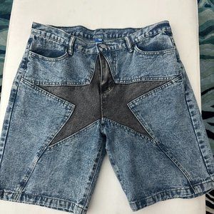 Aelfric Eden Star Patchwork Denim Shorts Never Worn Size 34